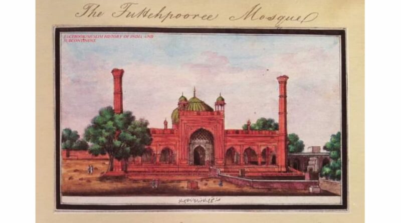 An old painting of Fatehpur Mosque