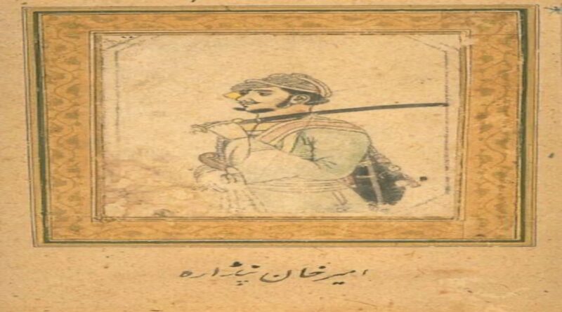 The military leader Amir Khan of Tonk, circa 1790-1800. By Vana Bhatti. He was first ruler of princely state of Tonk (Rajasthan, India).